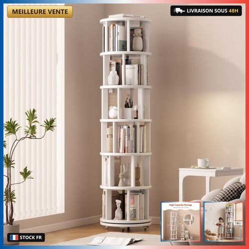 Bibliothèque rotative blanche - rotative,